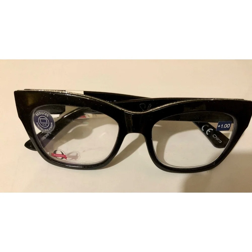 NEW Peepers Black Shine On Oprah Favorite Readers +1.00‎